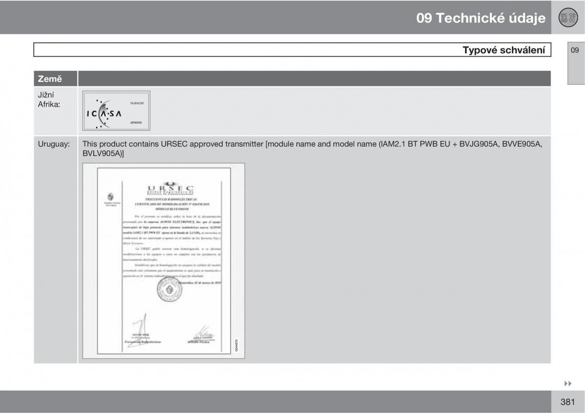 manual Volvo XC60 I 1 navod k obsludze / page 383