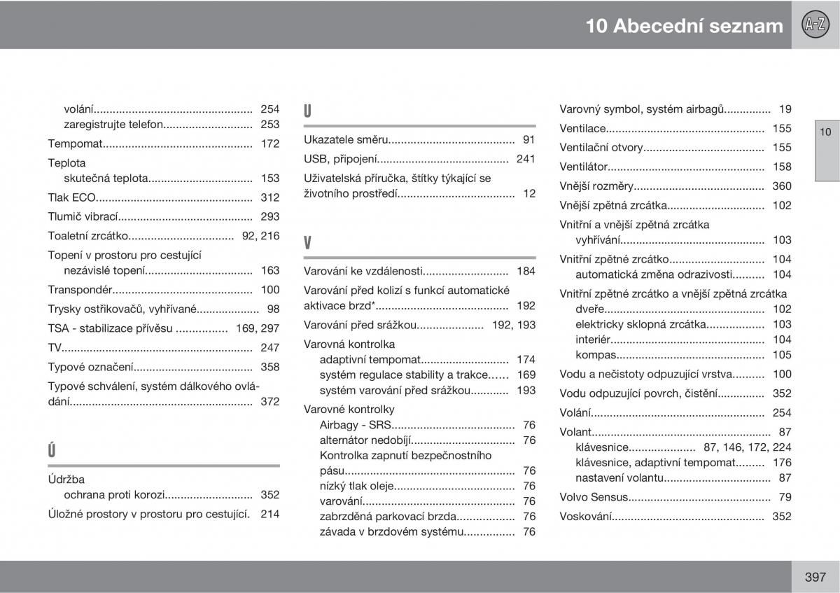 manual Volvo XC60 I 1 navod k obsludze / page 399