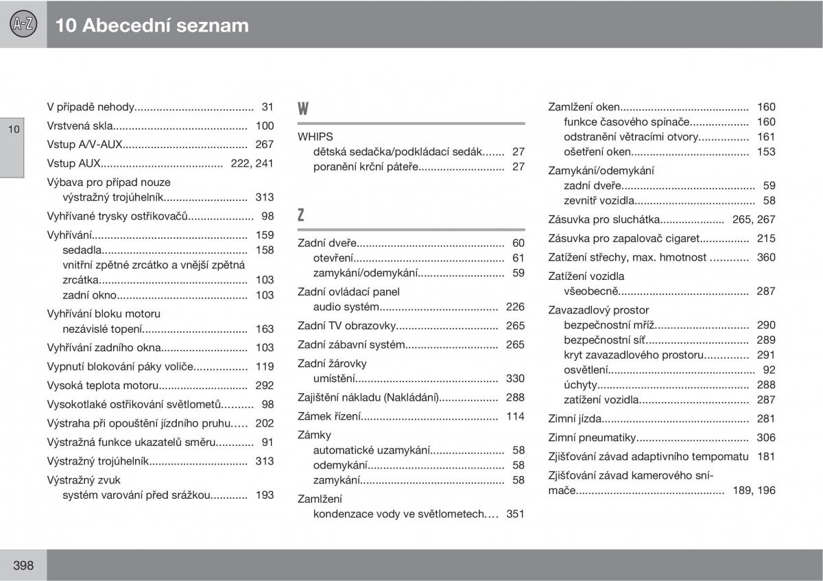 manual Volvo XC60 I 1 navod k obsludze / page 400