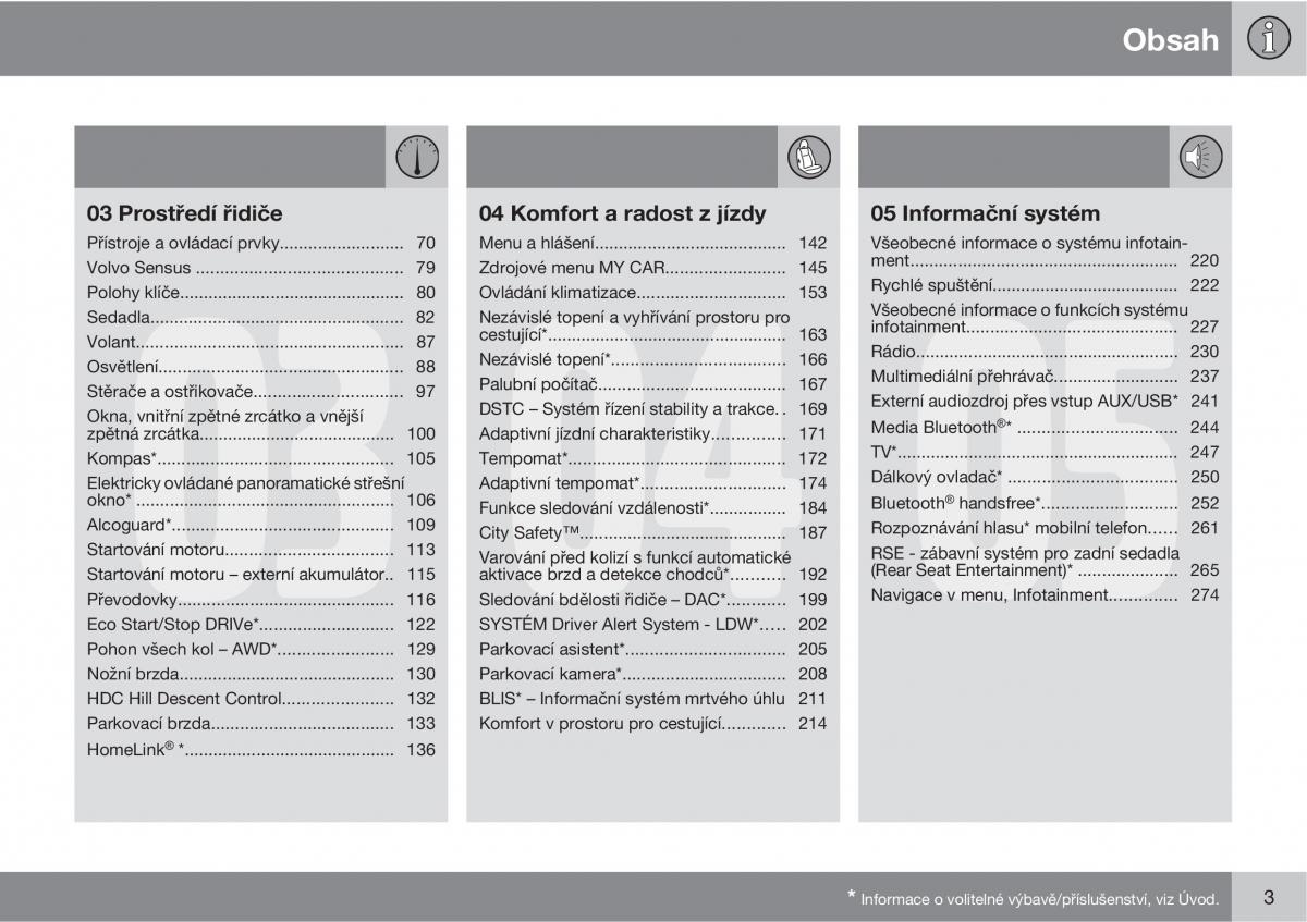 Volvo XC60 I 1 navod k obsludze / page 5