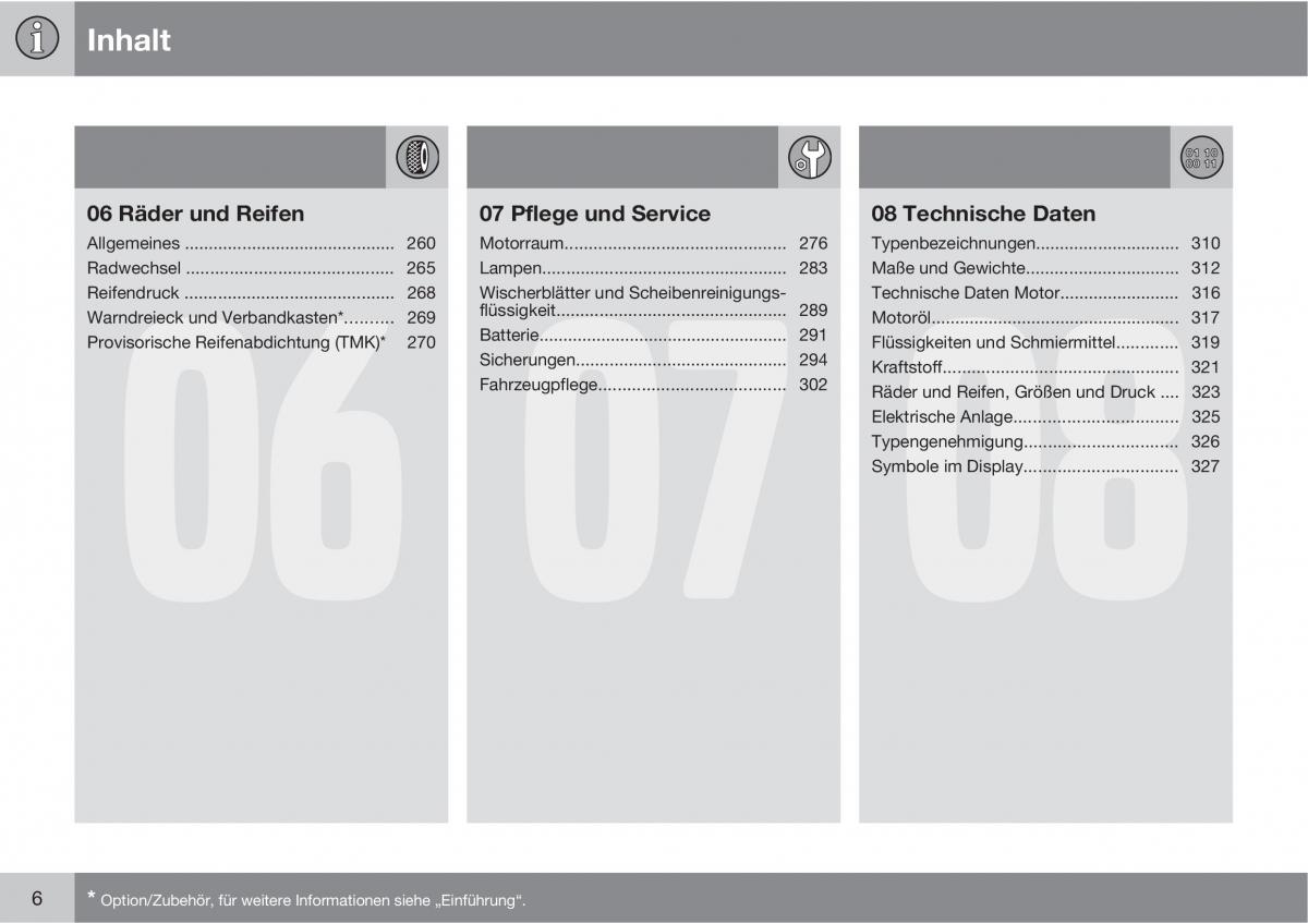 Volvo XC60 I 1 Handbuch / page 6