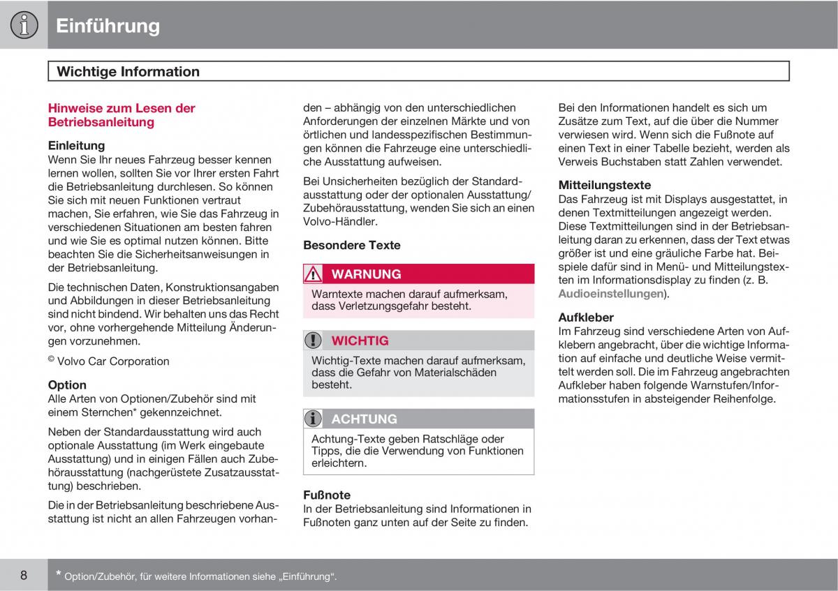 manual  Volvo XC60 I 1 Handbuch / page 8