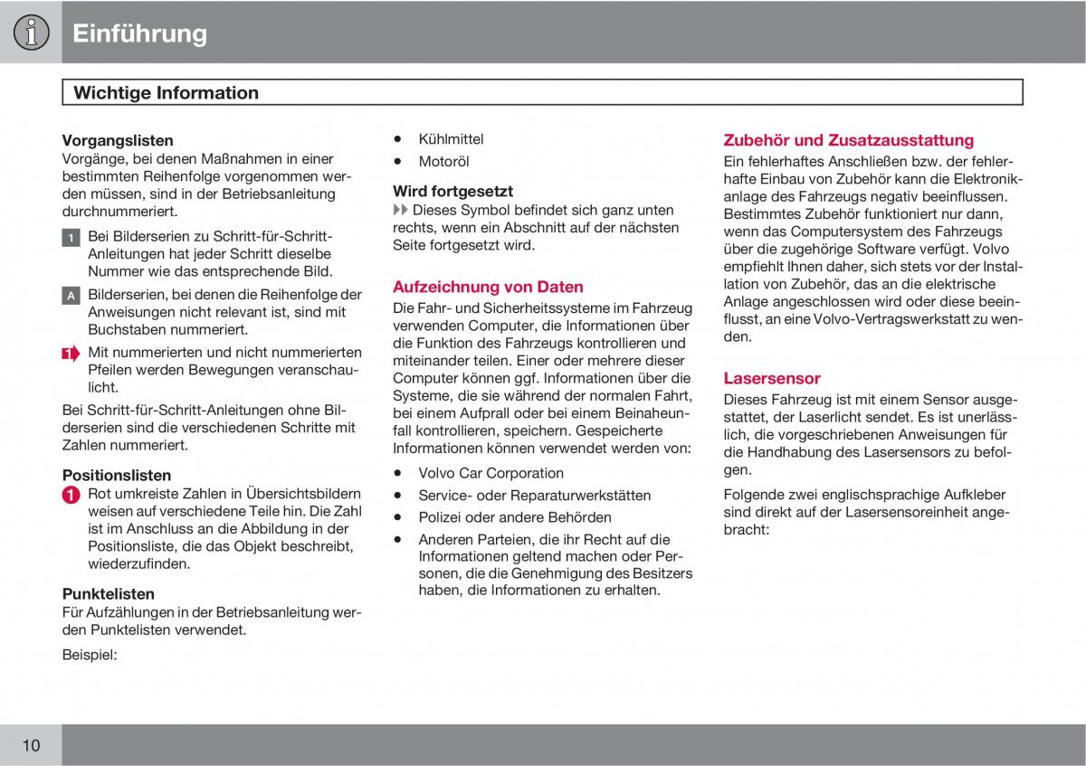 Volvo XC60 I 1 Handbuch / page 10