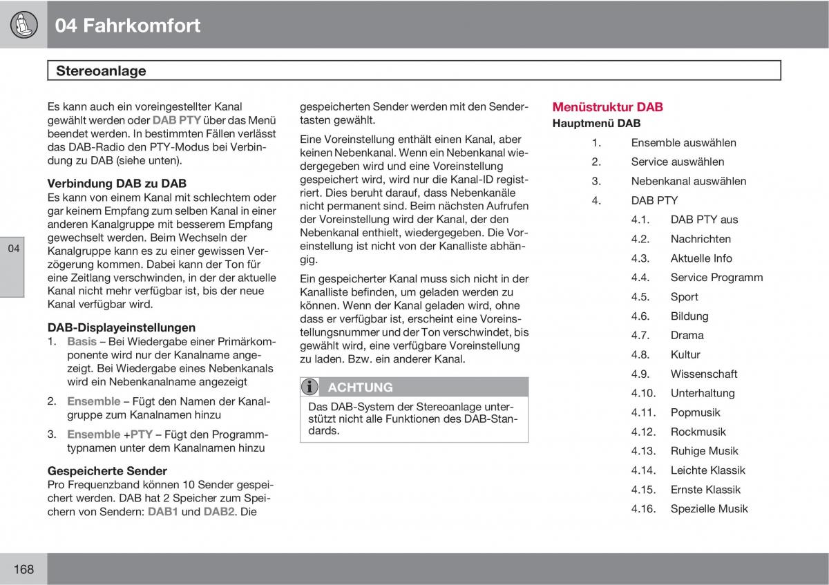 Volvo XC60 I 1 Handbuch / page 168