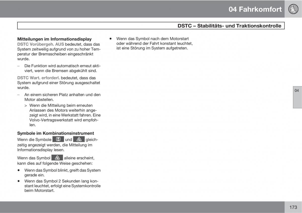 Volvo XC60 I 1 Handbuch / page 173