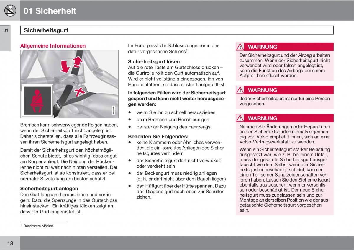 Volvo XC60 I 1 Handbuch / page 18