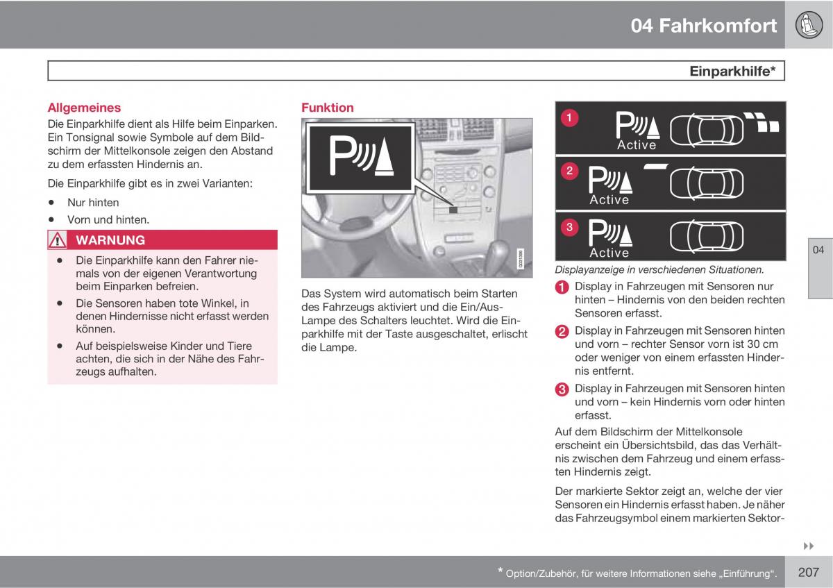 Volvo XC60 I 1 Handbuch / page 207
