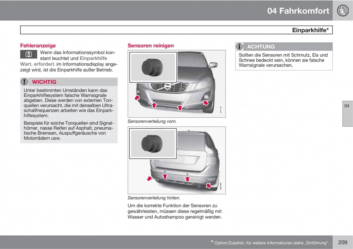 Volvo XC60 I 1 Handbuch / page 209