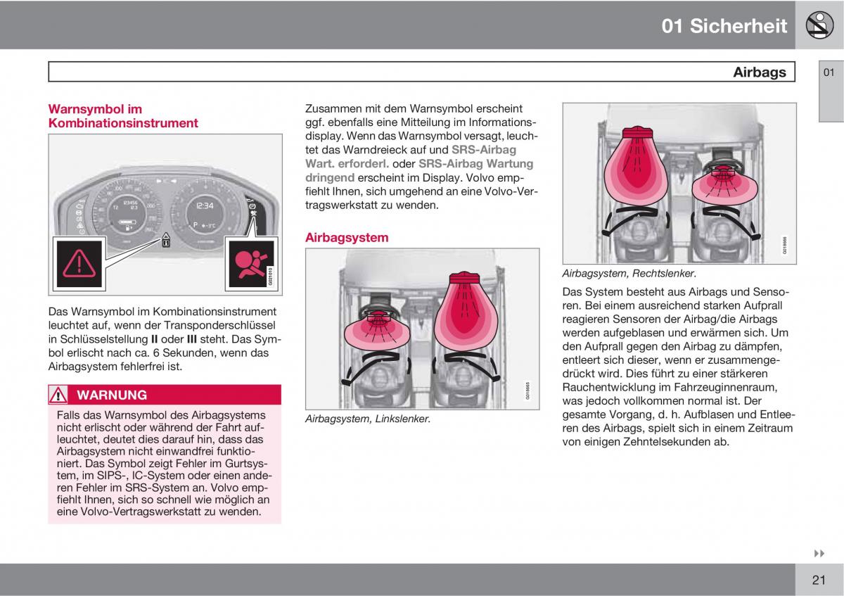 Volvo XC60 I 1 Handbuch / page 21