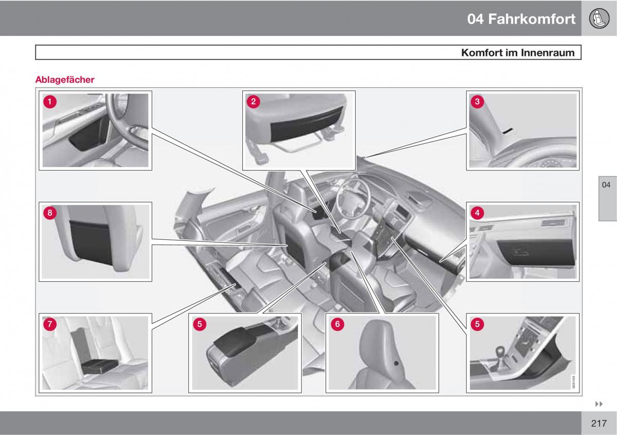 Volvo XC60 I 1 Handbuch / page 217