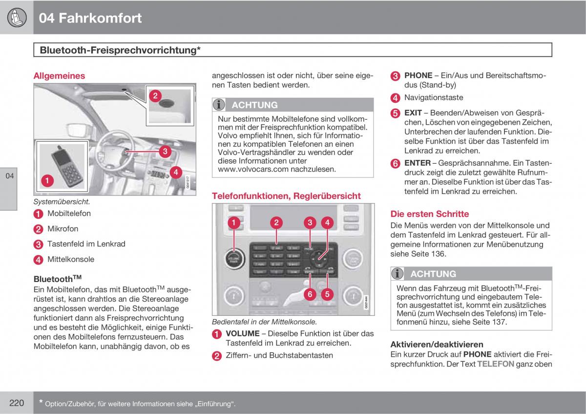 Volvo XC60 I 1 Handbuch / page 220