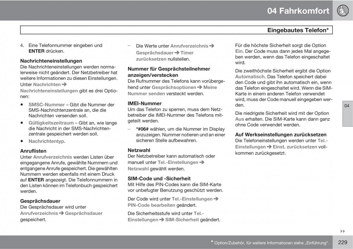 Volvo XC60 I 1 Handbuch / page 229