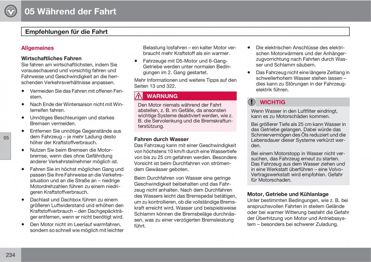 Volvo XC60 I 1 Handbuch / page 234