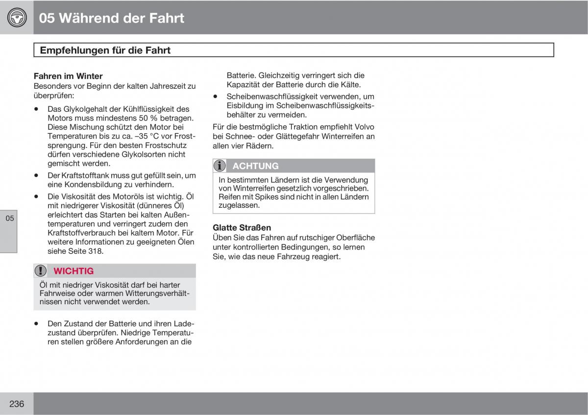 Volvo XC60 I 1 Handbuch / page 236