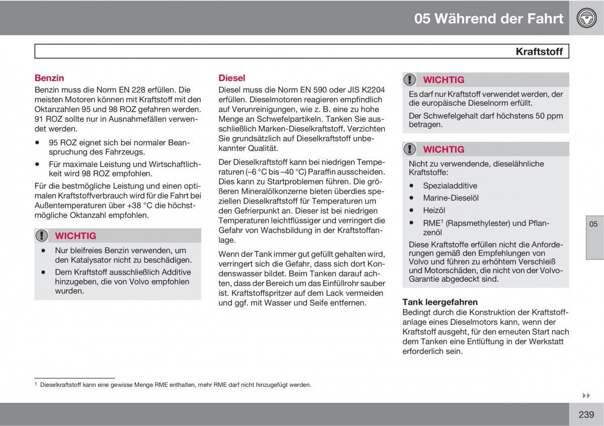 Volvo XC60 I 1 Handbuch / page 239