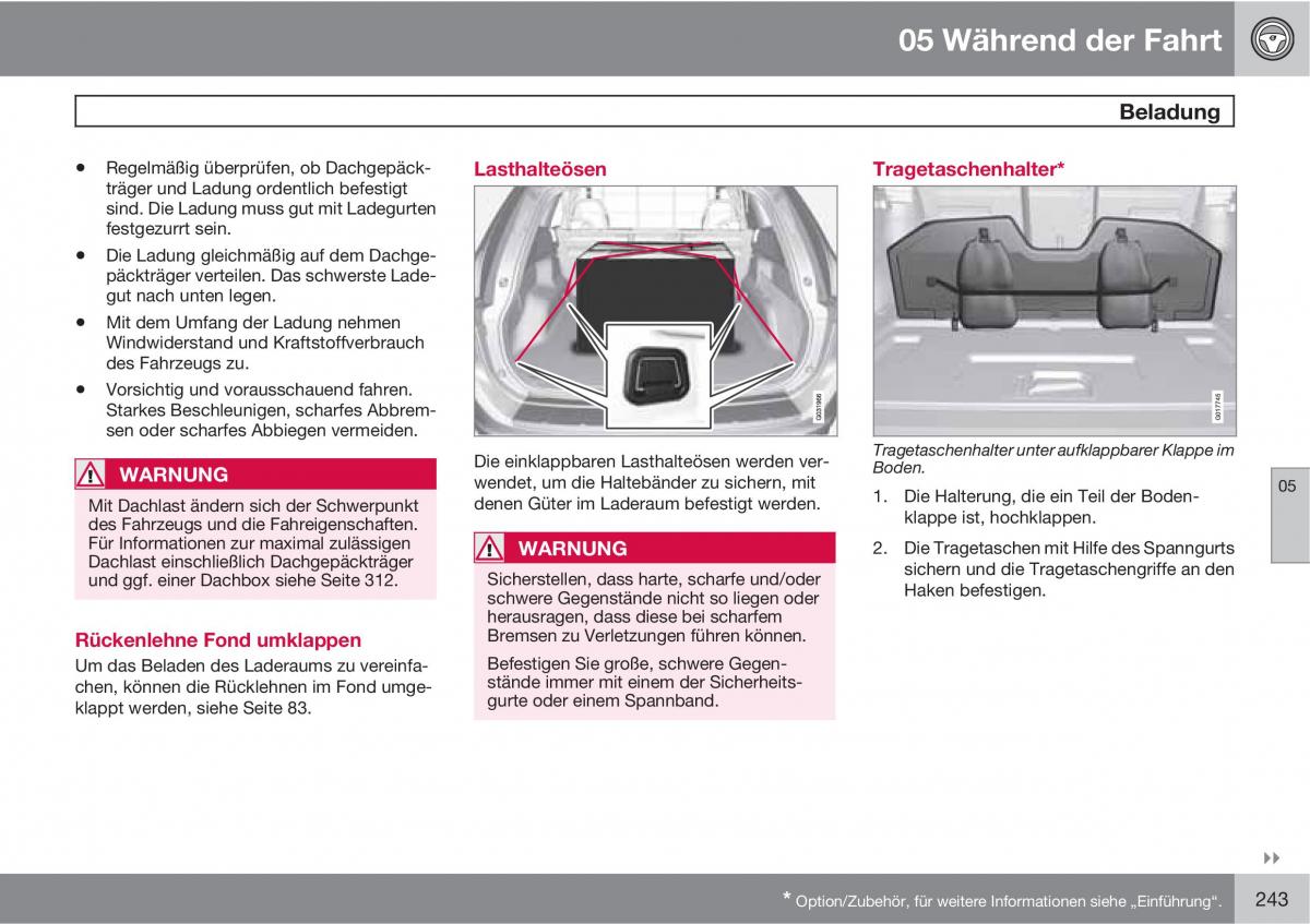 Volvo XC60 I 1 Handbuch / page 243