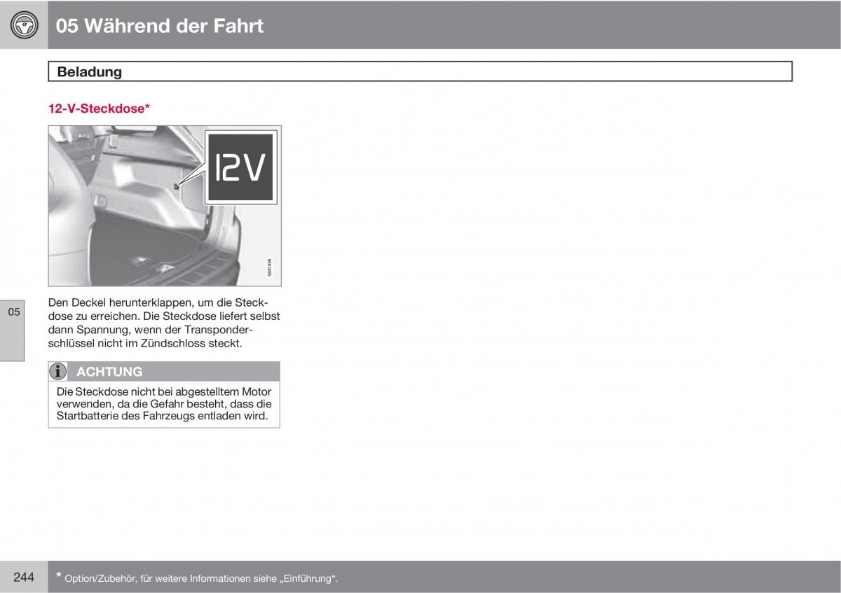 Volvo XC60 I 1 Handbuch / page 244