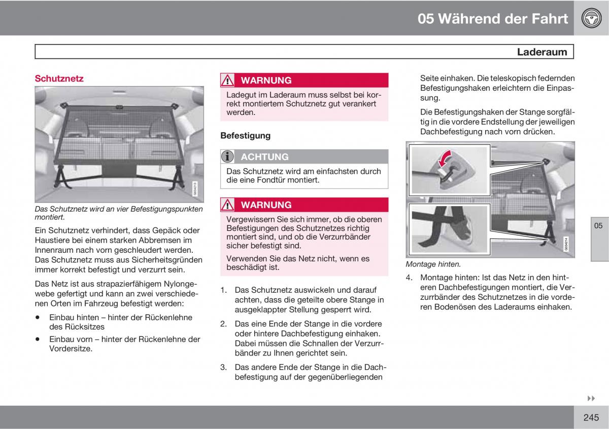 Volvo XC60 I 1 Handbuch / page 245