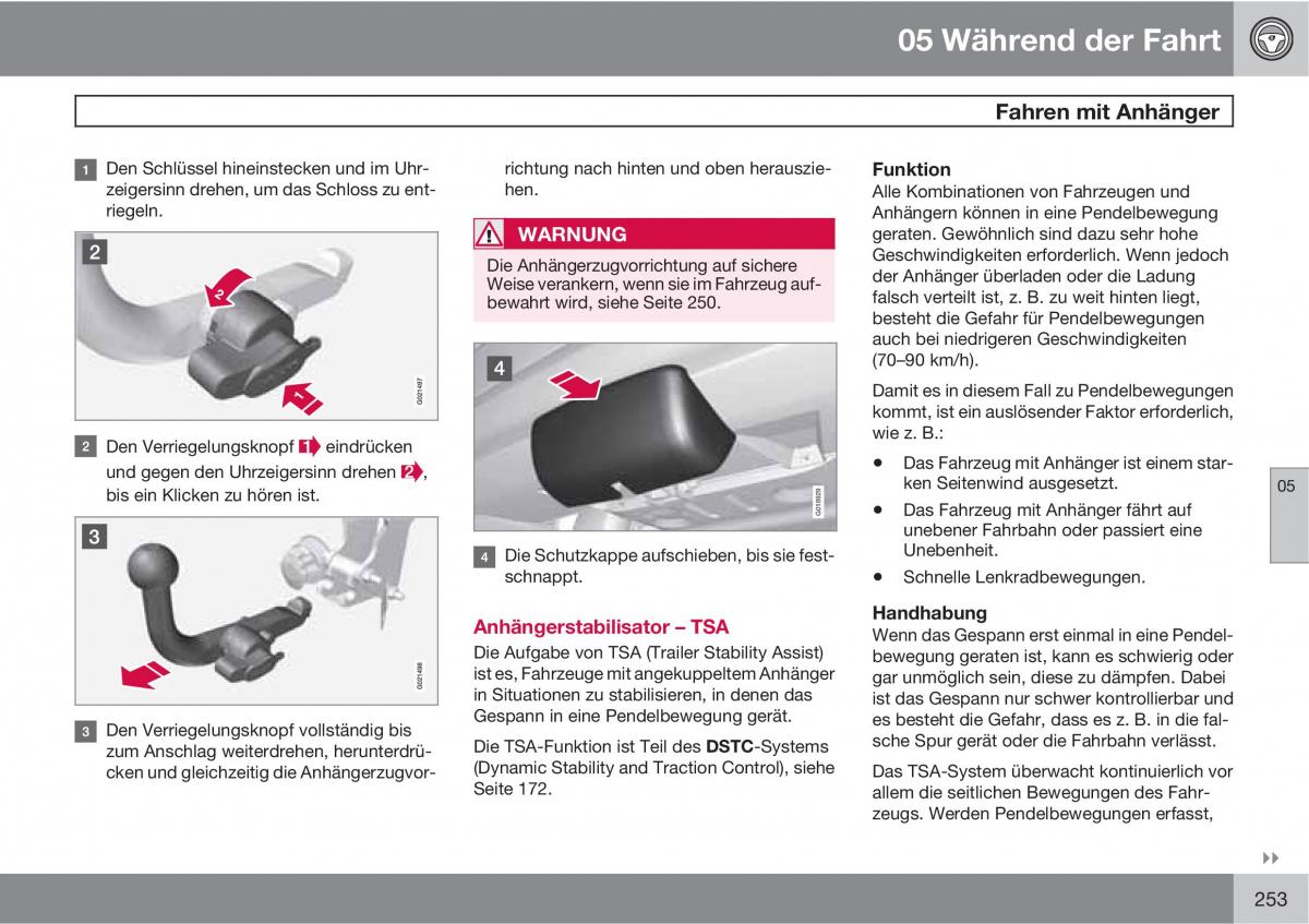 Volvo XC60 I 1 Handbuch / page 253