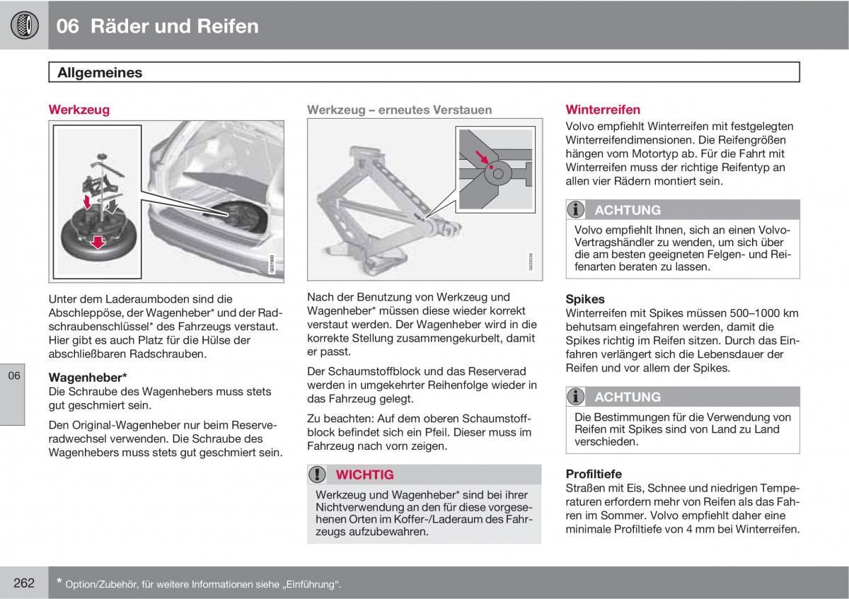 Volvo XC60 I 1 Handbuch / page 262
