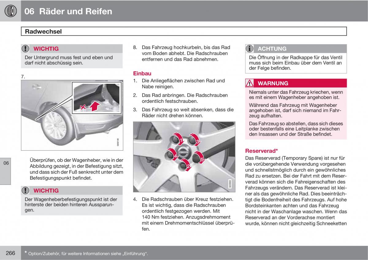 Volvo XC60 I 1 Handbuch / page 266