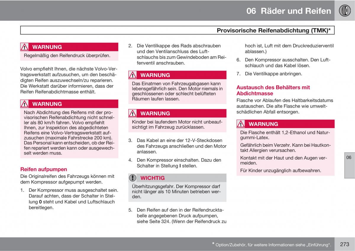 Volvo XC60 I 1 Handbuch / page 273