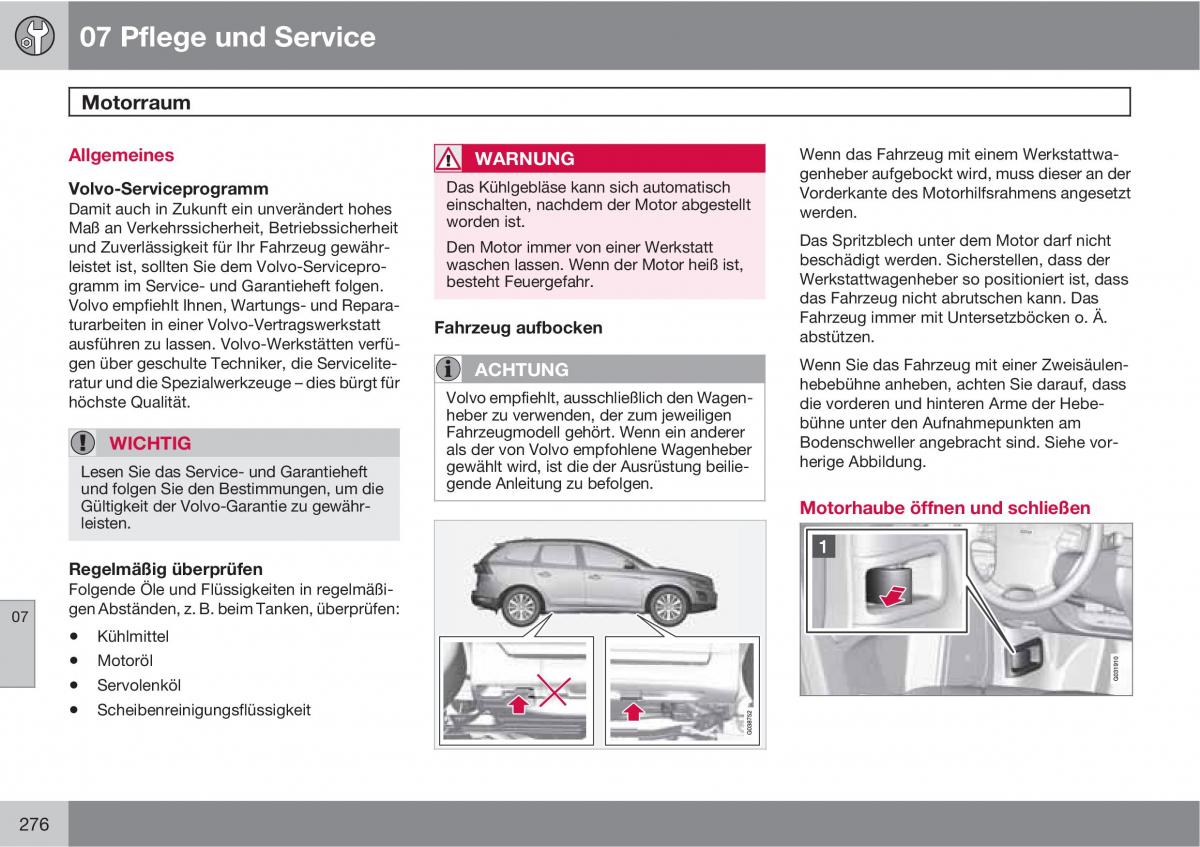 Volvo XC60 I 1 Handbuch / page 276