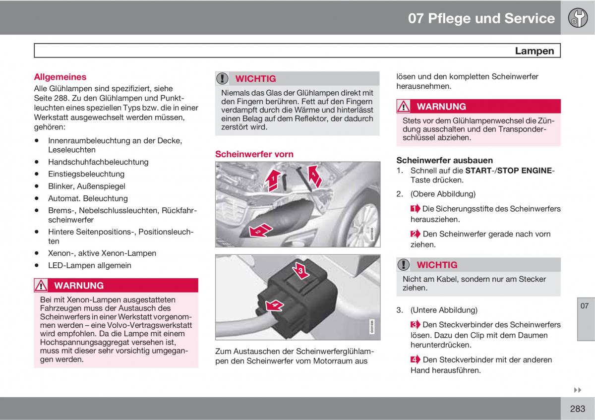 Volvo XC60 I 1 Handbuch / page 283