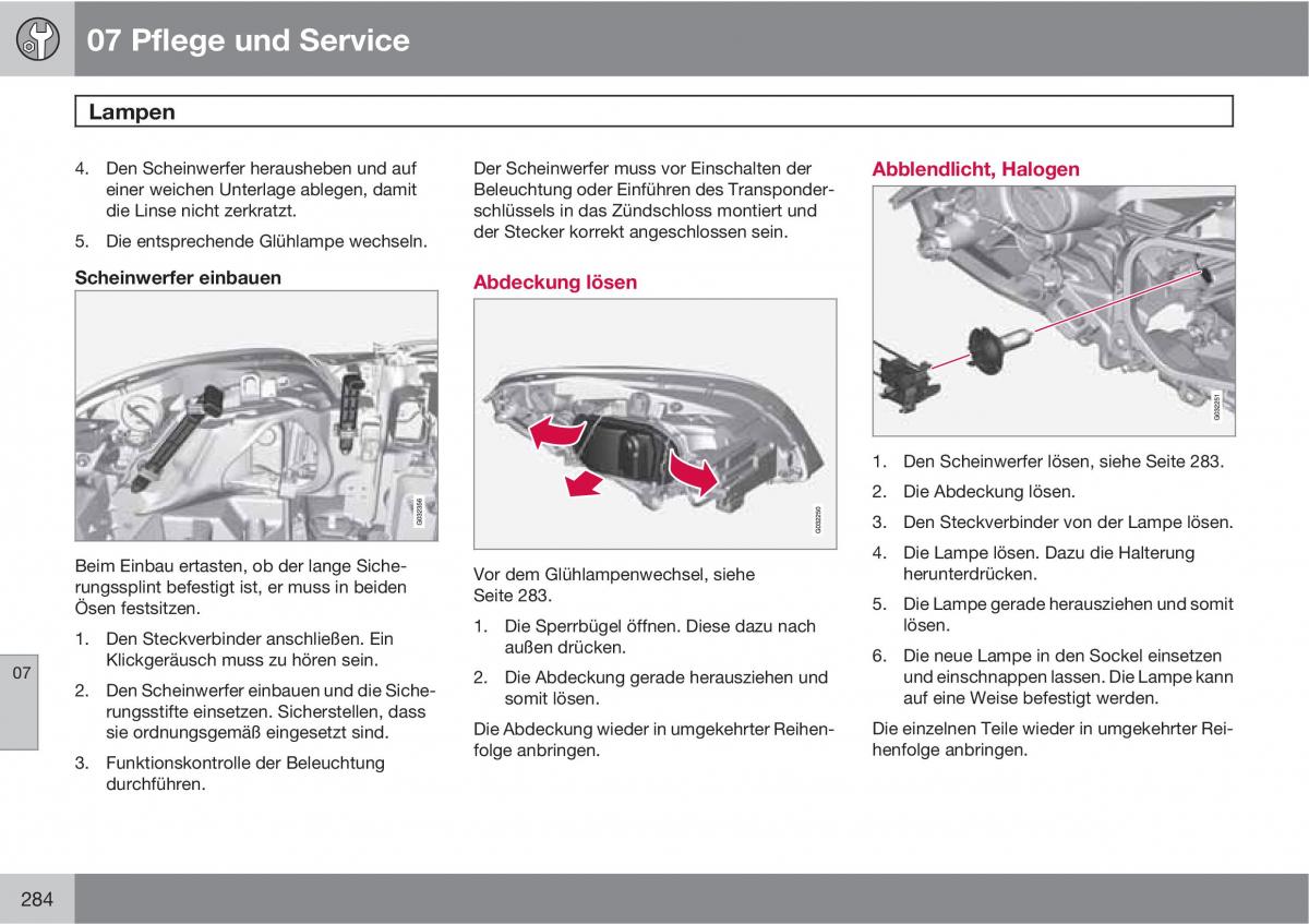 Volvo XC60 I 1 Handbuch / page 284