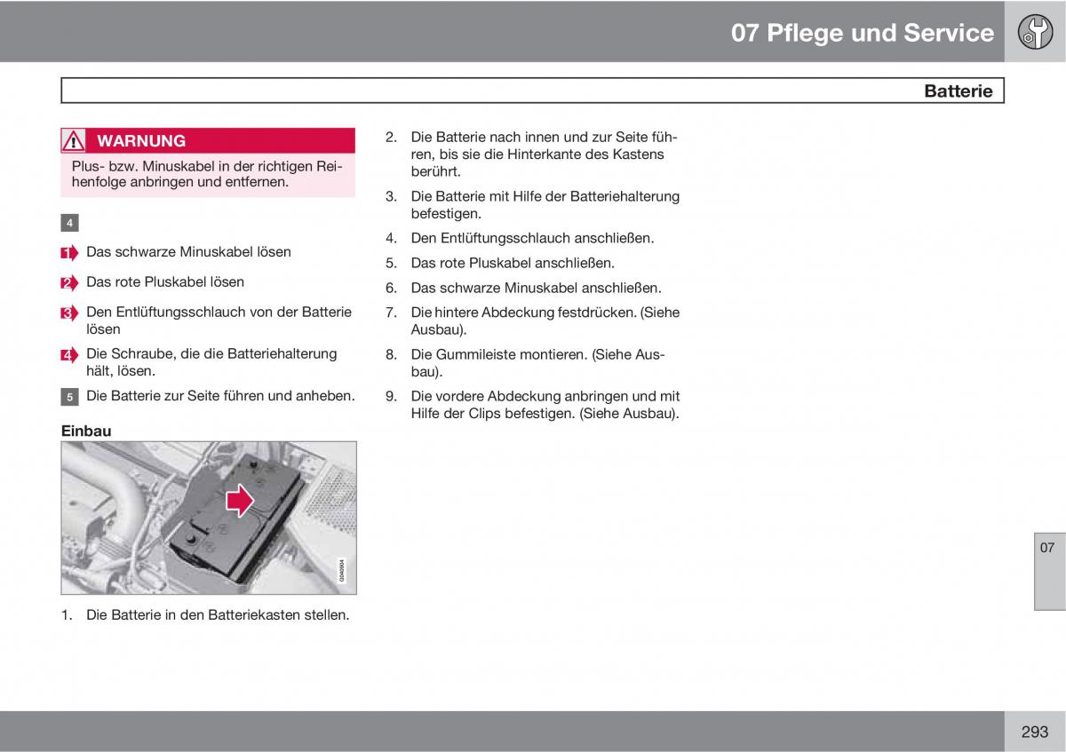 Volvo XC60 I 1 Handbuch / page 293