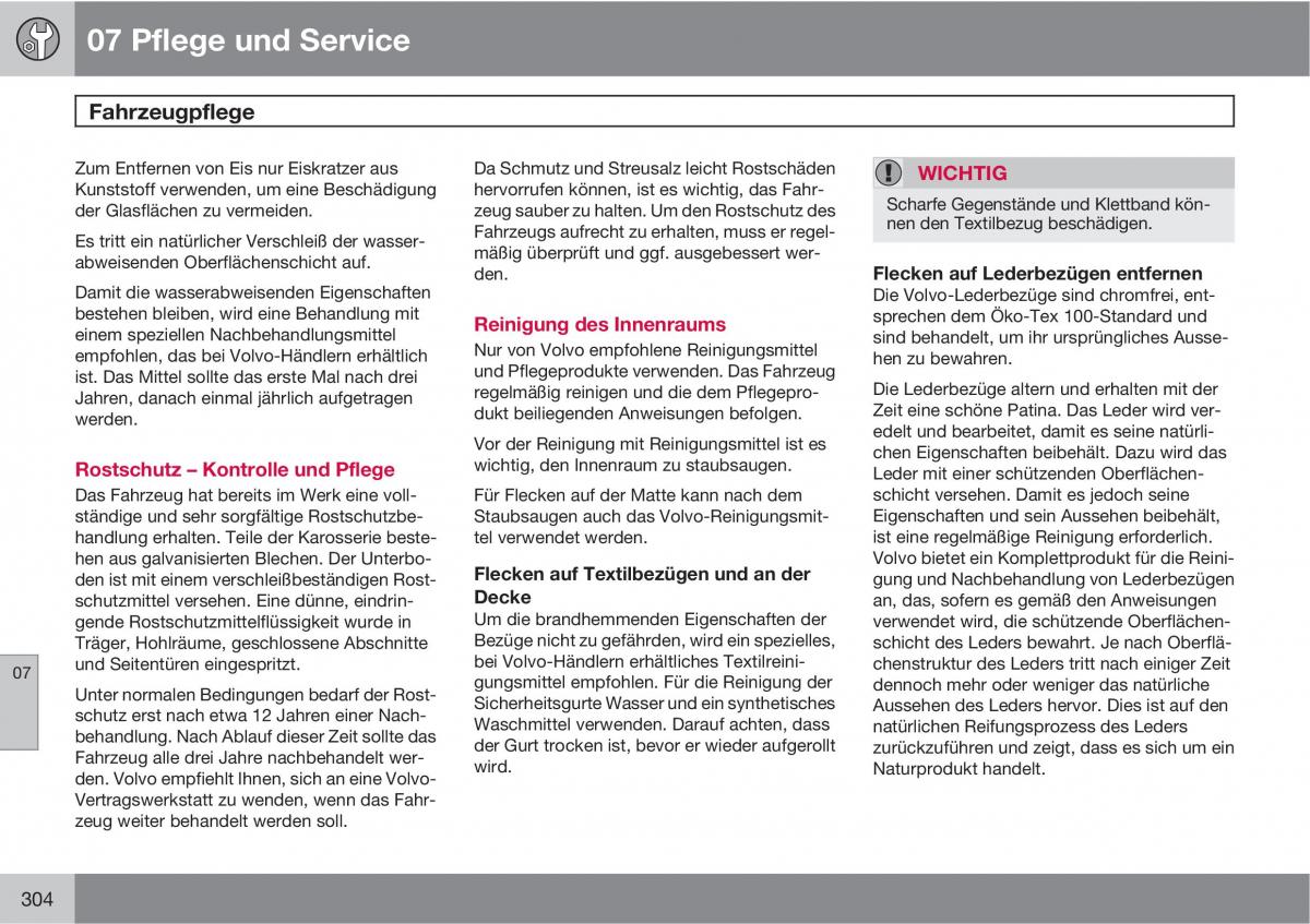 Volvo XC60 I 1 Handbuch / page 304