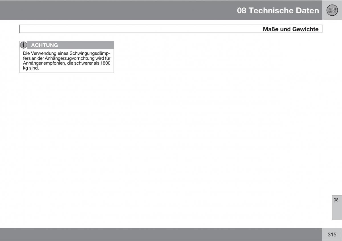 Volvo XC60 I 1 Handbuch / page 315