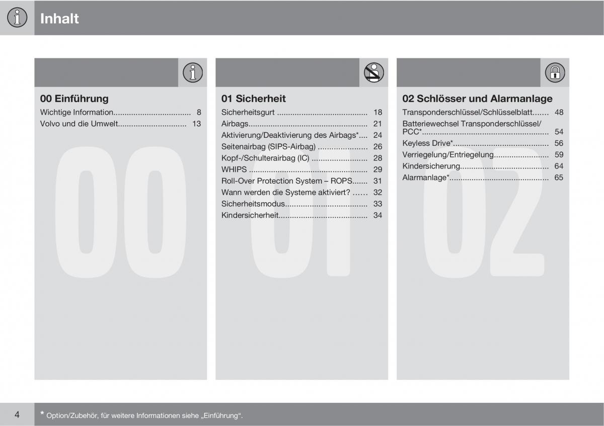 Volvo XC60 I 1 Handbuch / page 4