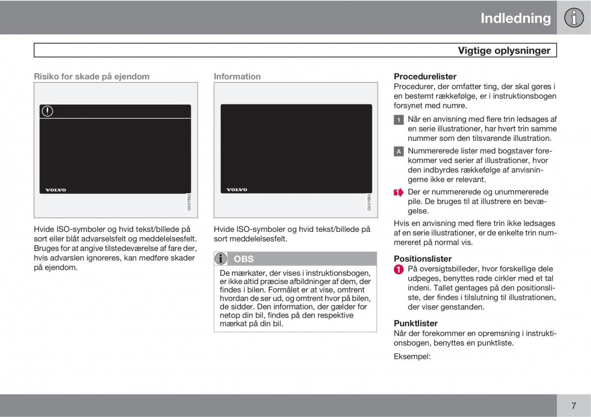 Volvo XC60 I 1 Bilens instruktionsbog / page 9