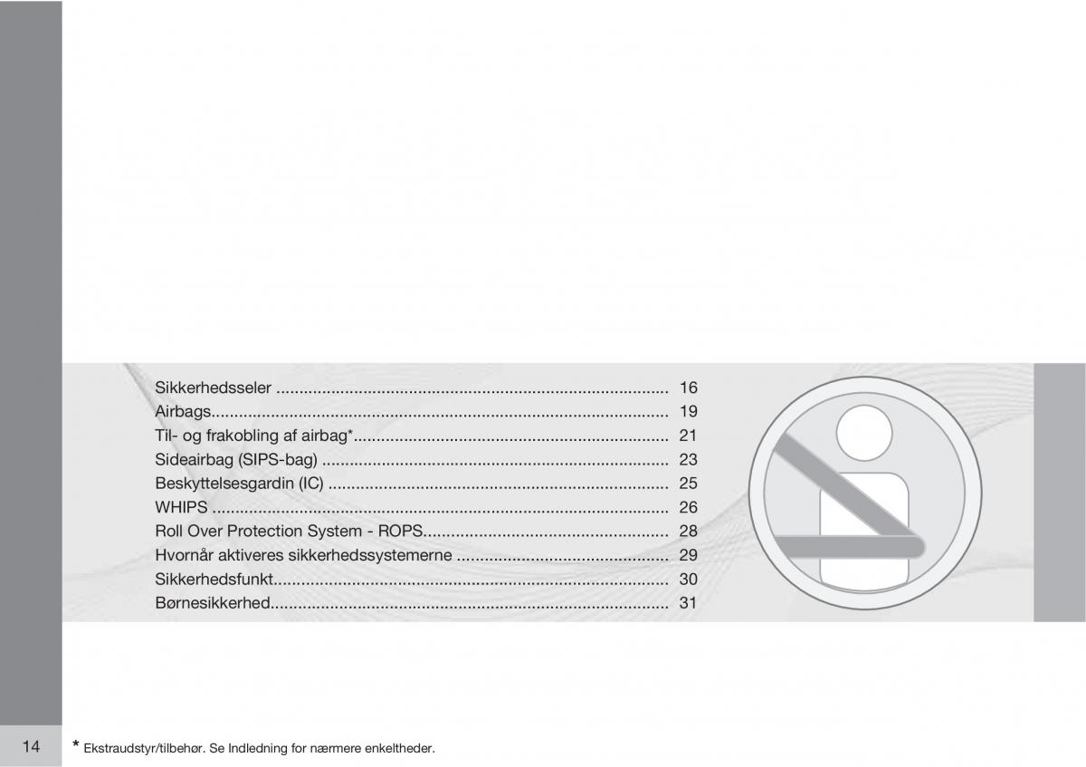 manual  Volvo XC60 I 1 Bilens instruktionsbog / page 16