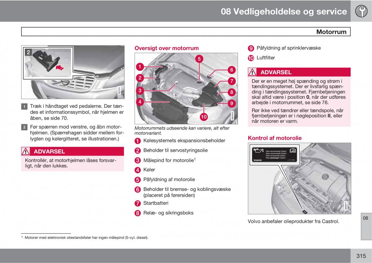 Volvo XC60 I 1 Bilens instruktionsbog / page 317