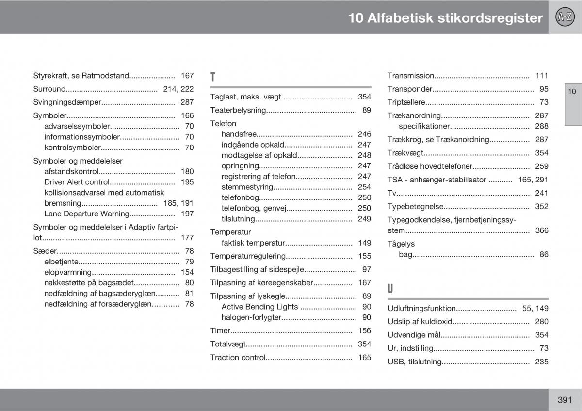 manual  Volvo XC60 I 1 Bilens instruktionsbog / page 393