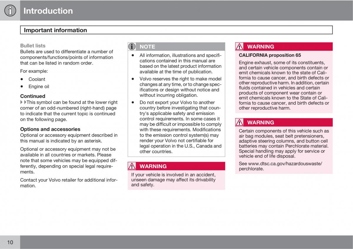 manual  Volvo XC60 I 1 owners manual / page 10