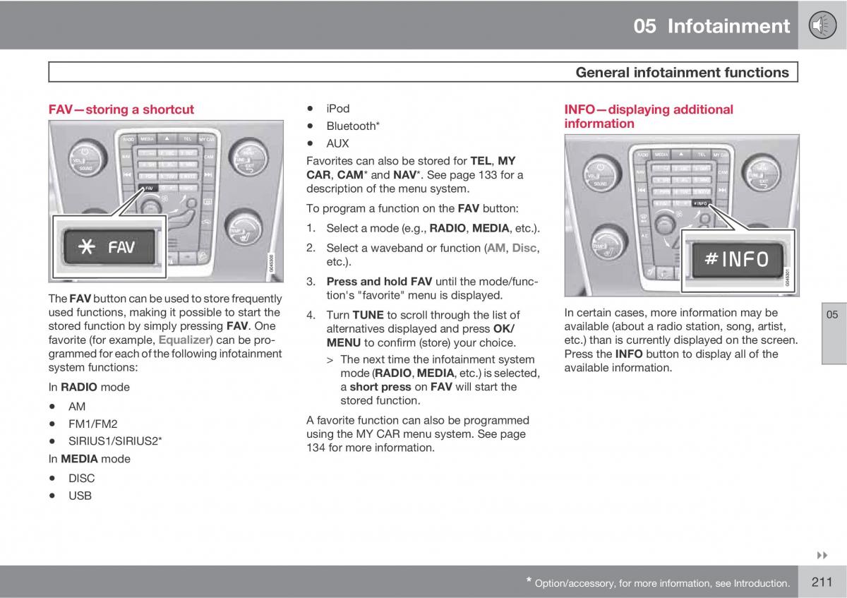 Volvo XC60 I 1 owners manual / page 211