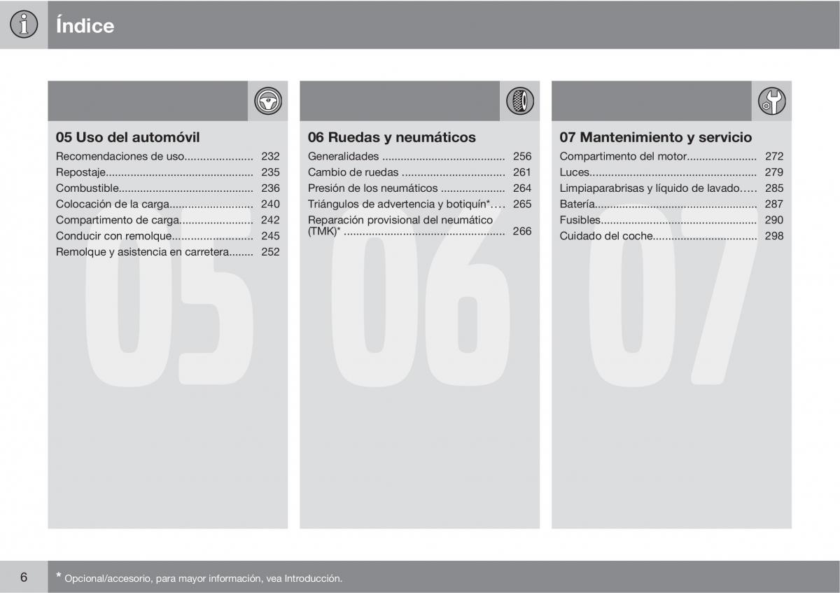 Volvo XC60 I 1 manual del propietario / page 6