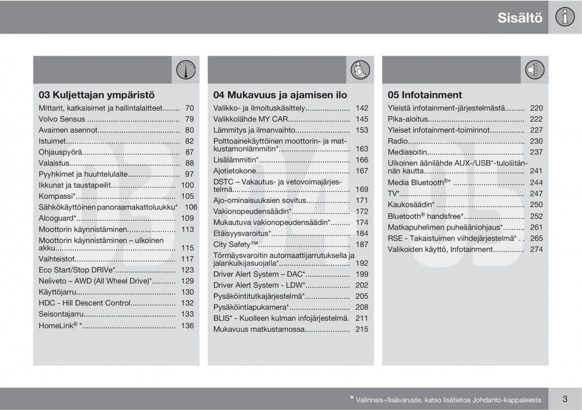 manual  Volvo XC60 I 1 omistajan kasikirja / page 5