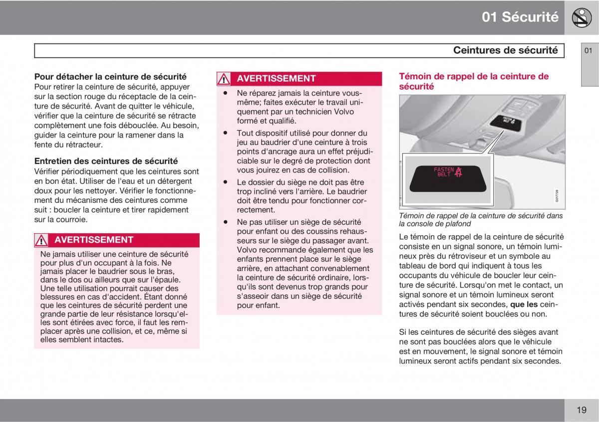 manual  Volvo XC60 I 1 manuel du proprietaire / page 21