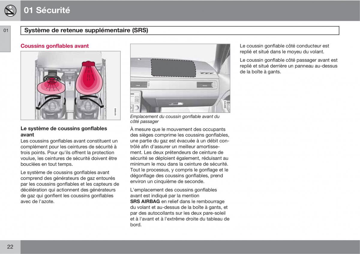 manual  Volvo XC60 I 1 manuel du proprietaire / page 24