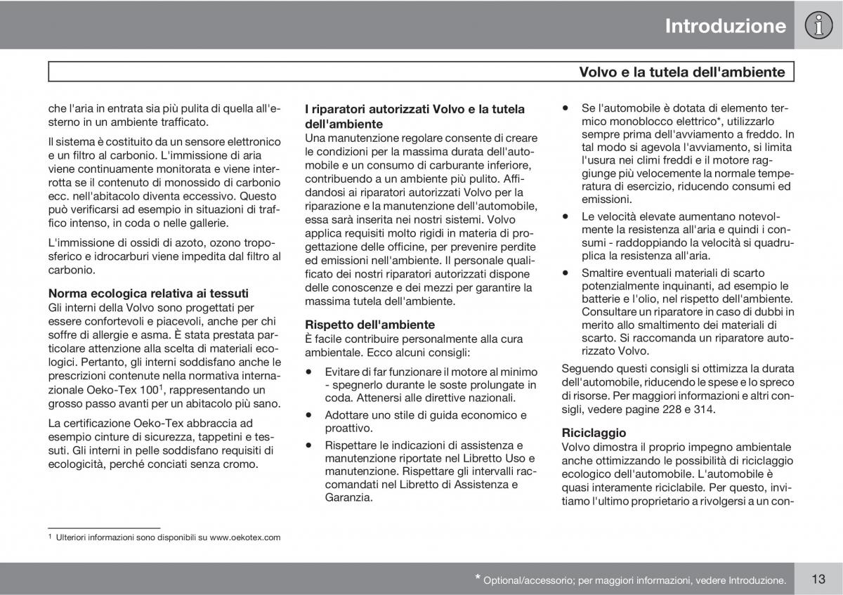 manual Volvo XC60 I 1 manuale del proprietario / page 13