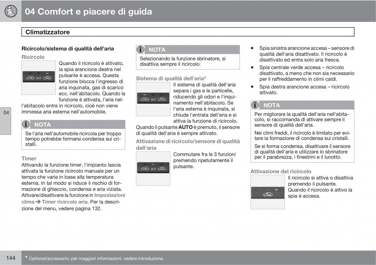 Volvo XC60 I 1 manuale del proprietario / page 144