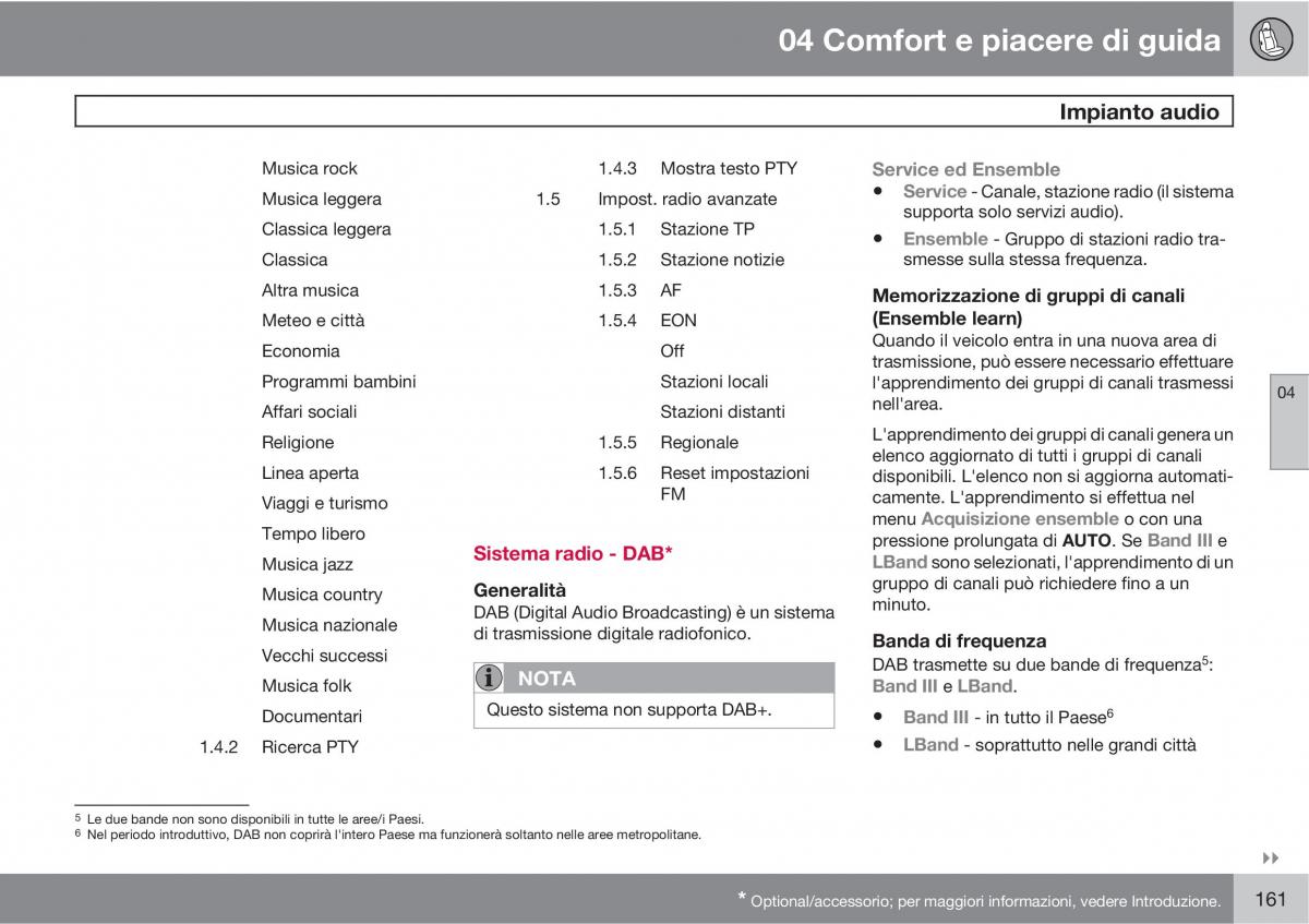 Volvo XC60 I 1 manuale del proprietario / page 161