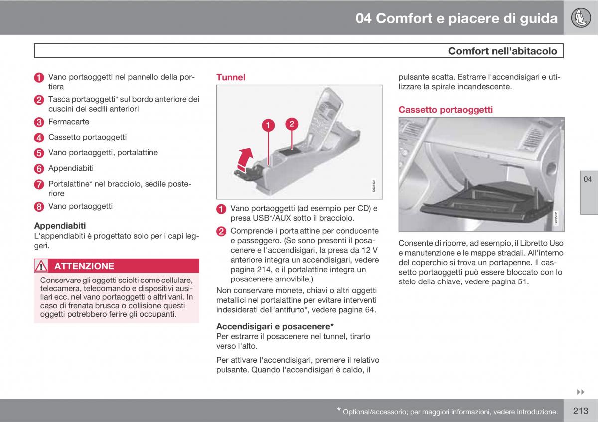 Volvo XC60 I 1 manuale del proprietario / page 213