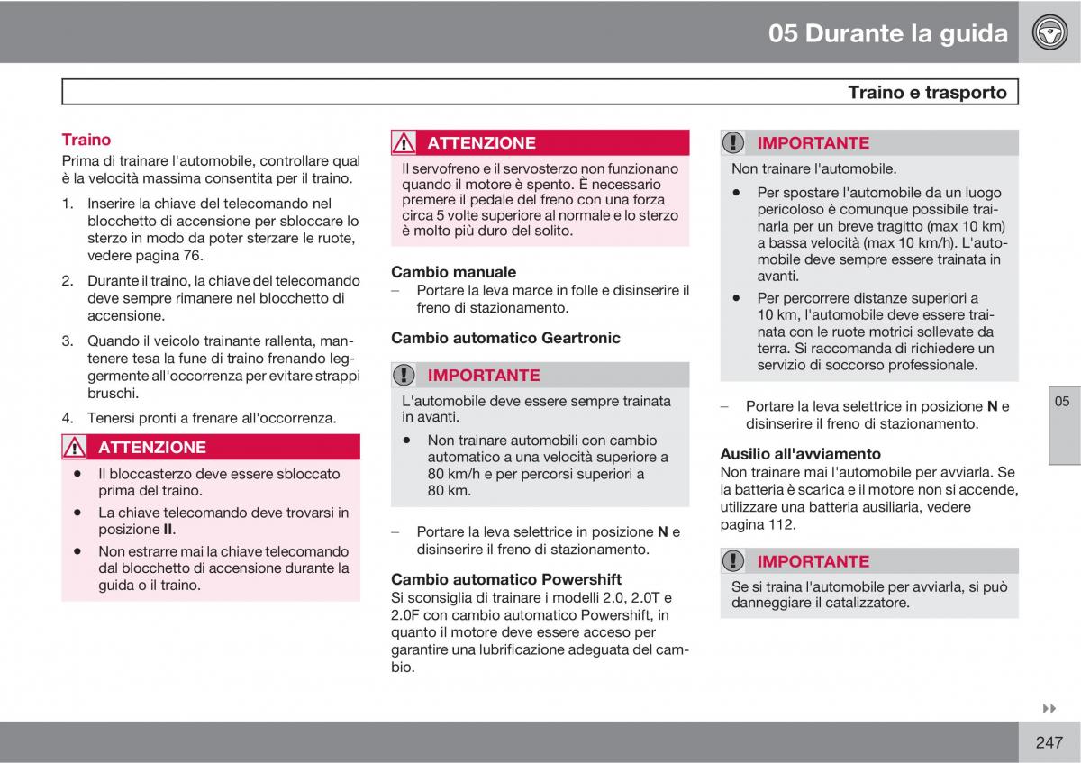 Volvo XC60 I 1 manuale del proprietario / page 247