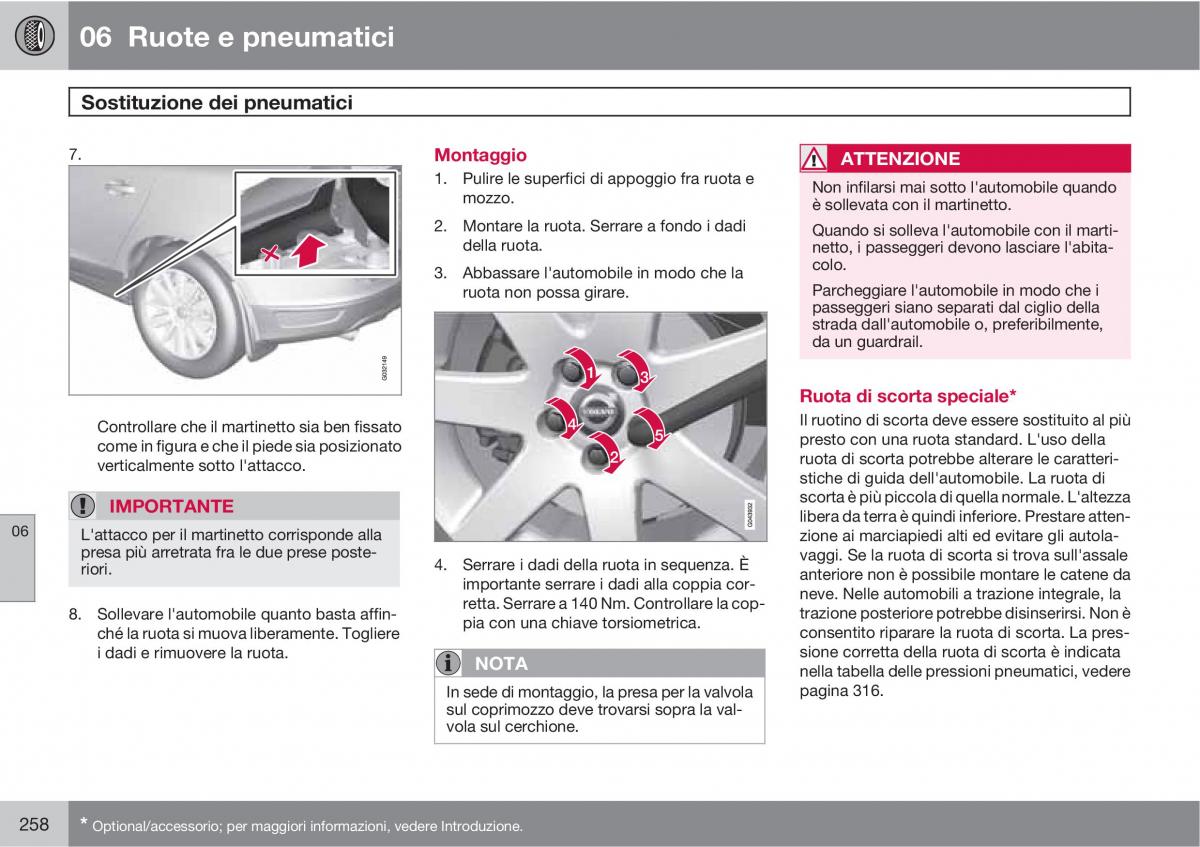 Volvo XC60 I 1 manuale del proprietario / page 258