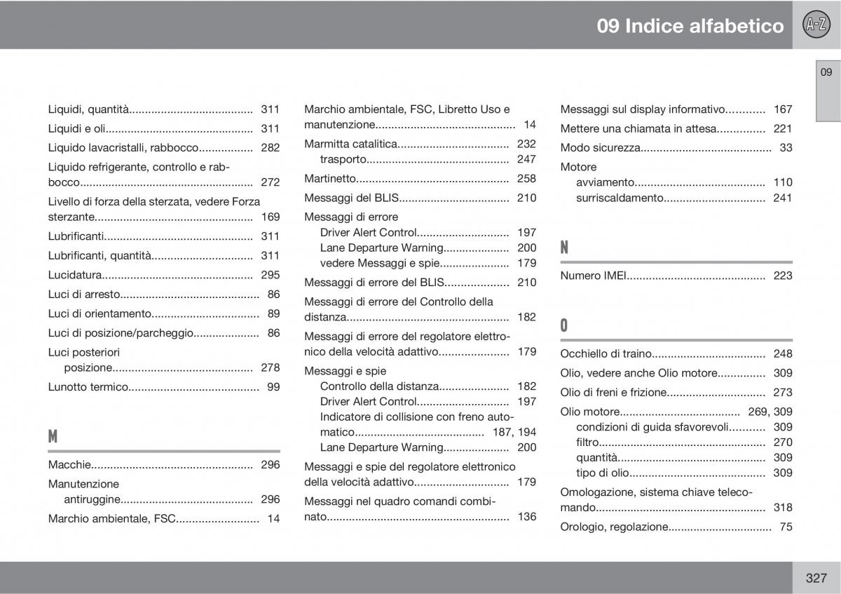 manual  Volvo XC60 I 1 manuale del proprietario / page 327